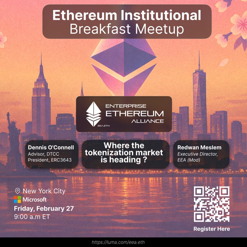 Cover Image for Enterprise Ethereum Alliance - Ethereum Institutional Breakfast Meetup
