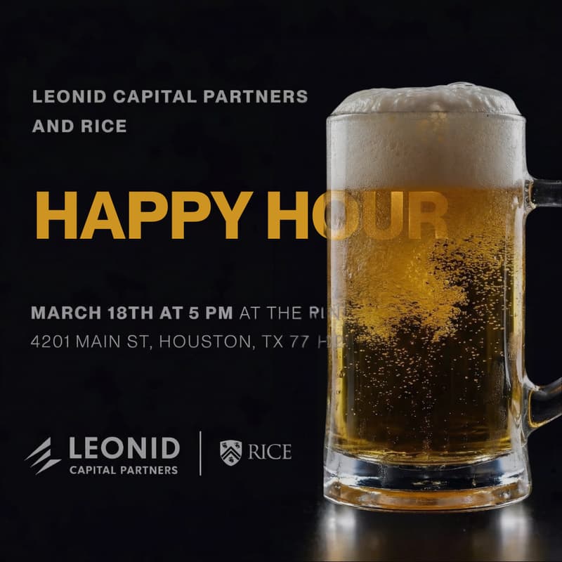 Cover Image for Defense & Space Tech Happy Hour with Leonid Capital Partners and Rice MBA Veterans Club