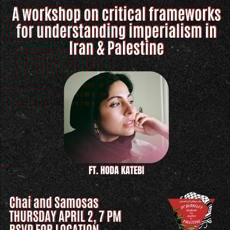 Cover Image for Iran x Palestine Workshop, ft Hoda Katebi
