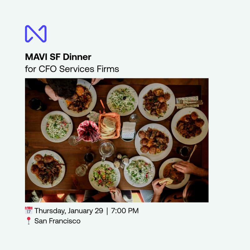 Cover Image for MAVI SF Dinner for CFO Services Firms