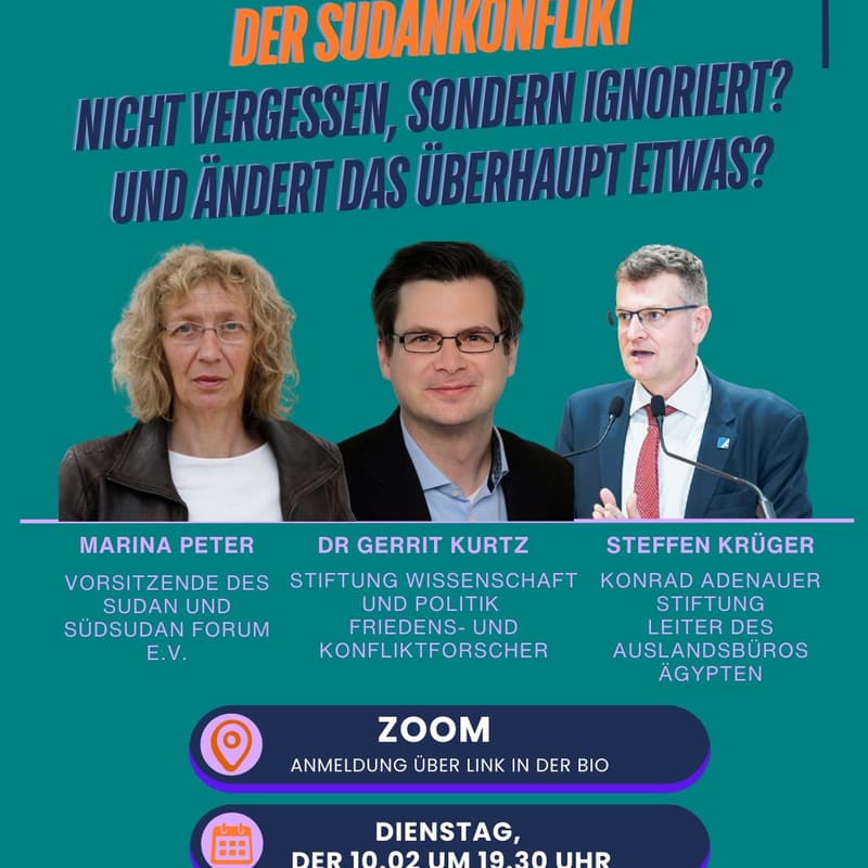Cover Image for Online Spezial Talk zum Sudankonflikt: Nicht Vergessen, Sondern Ignoriert? Und Ändert Das Überhaupt Etwas?