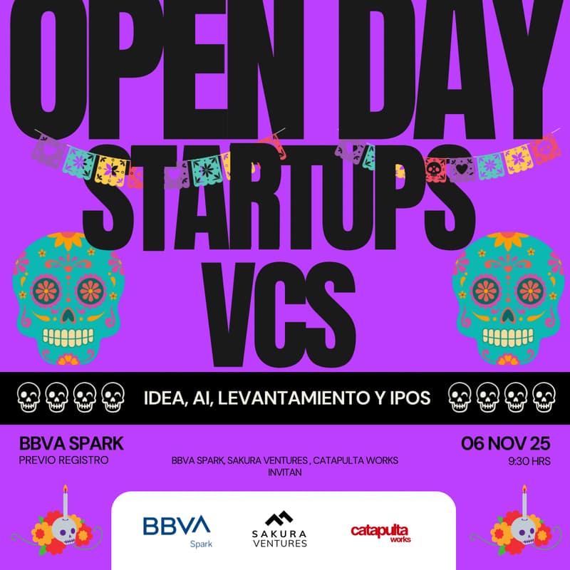 Cover Image for Open Day: Startups + VCs — Idea, AI, Levantamiento y IPOs
