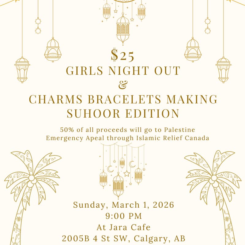 Cover Image for Girls Night Out: Charms Bracelets Making – Suhoor Edition ✨🌙