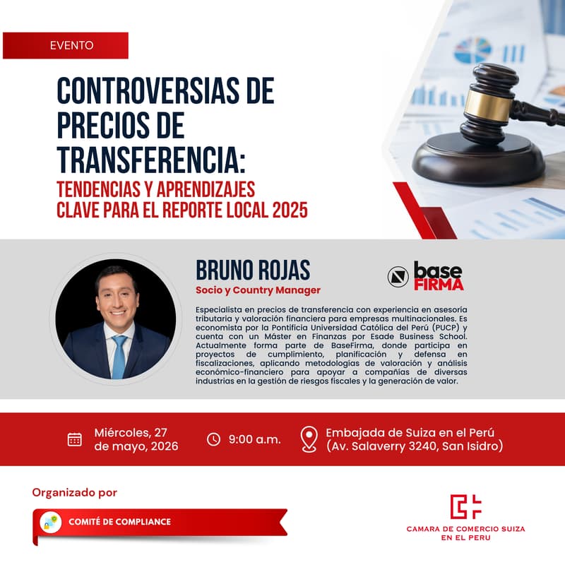 Cover Image for Evento “Controversias de Precios de Transferencia: Tendencias y Aprendizajes Clave para el Reporte Local 2025”
