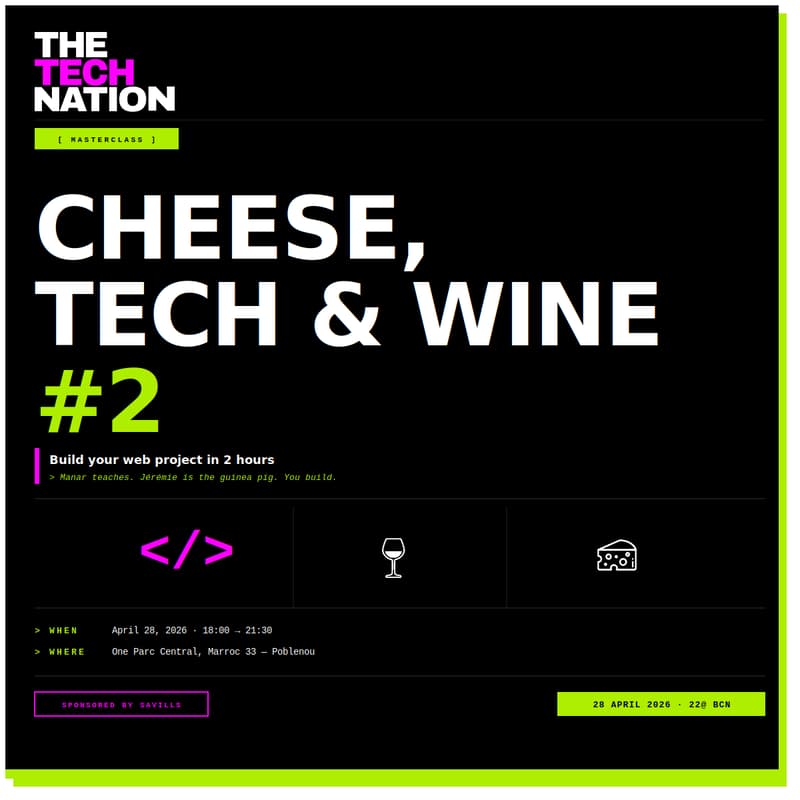 Cover Image for Cheese Tech & Wine #2 // Masterclass Vibecoding by The Tech Nation