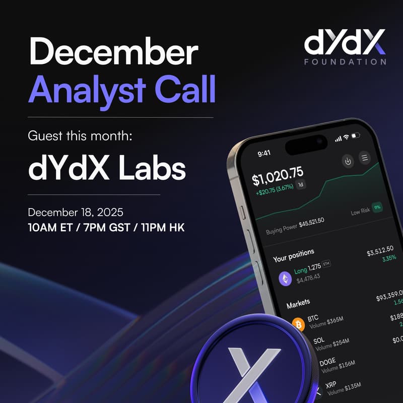 Cover Image for dYdX Analyst Call — December 2025