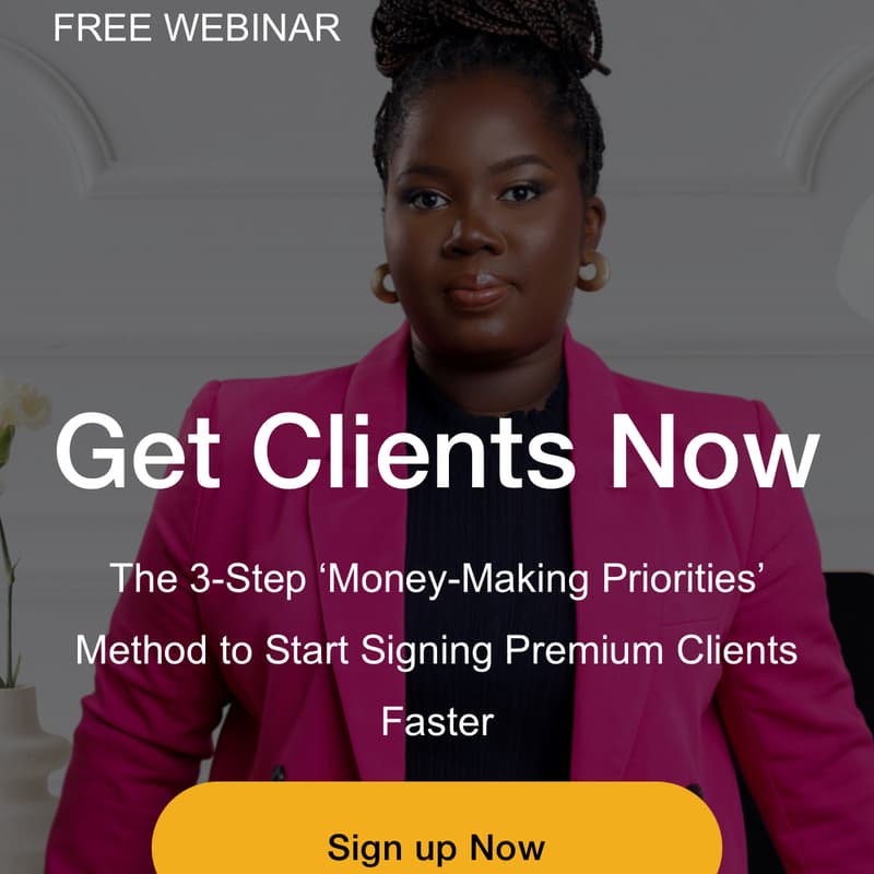 Cover Image for Free webinar: Get Clients Now