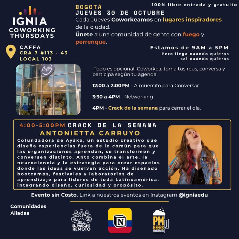Cover Image for Ignia Coworking Thursdays - 30 de Octubre