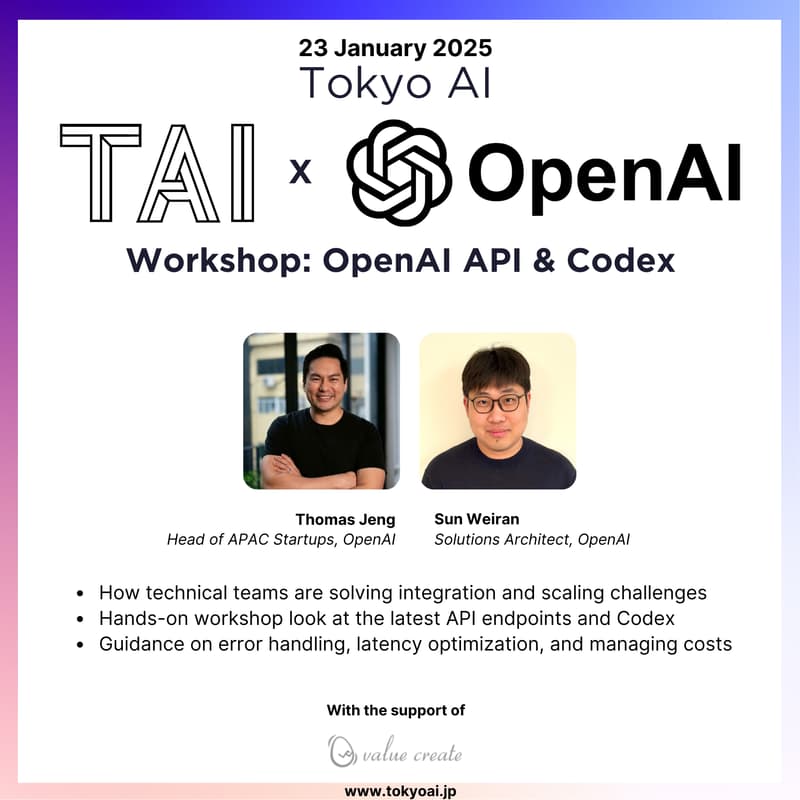 Cover Image for TAI Explorations: OpenAI API & Codex Workshop