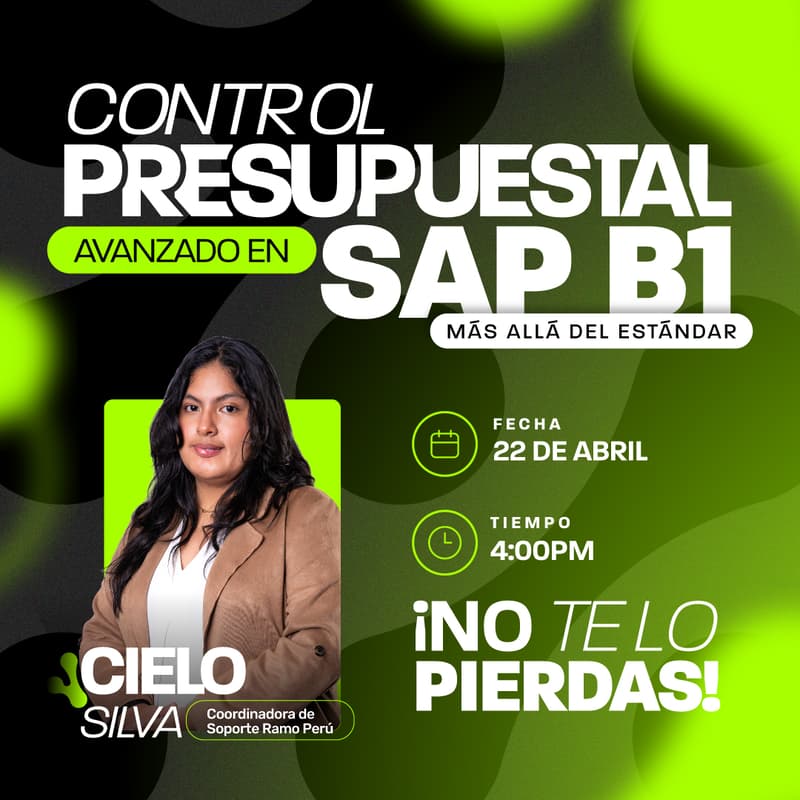 Cover Image for Webinar Gratuito | Control presupuestal avanzado en SAP B1: más allá del estándar