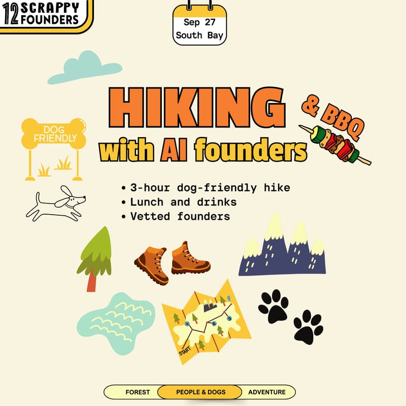 Cover Image for Scrappy Founders Go Hiking (dog-friendly!)