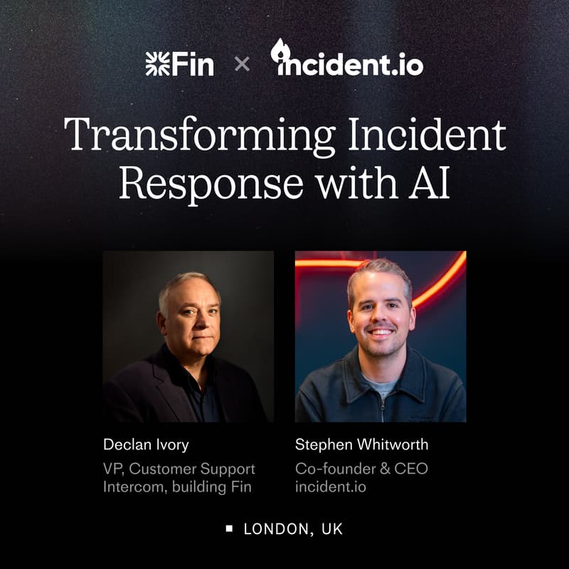 Cover Image for Fin x incident.io: Transforming Incident Response with AI