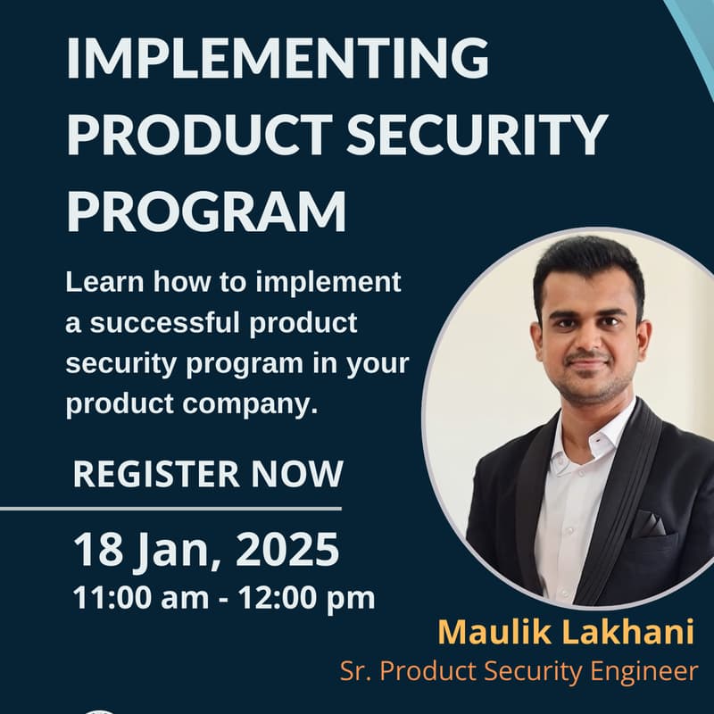 Cover Image for Webinar: Implementing Product Security Program