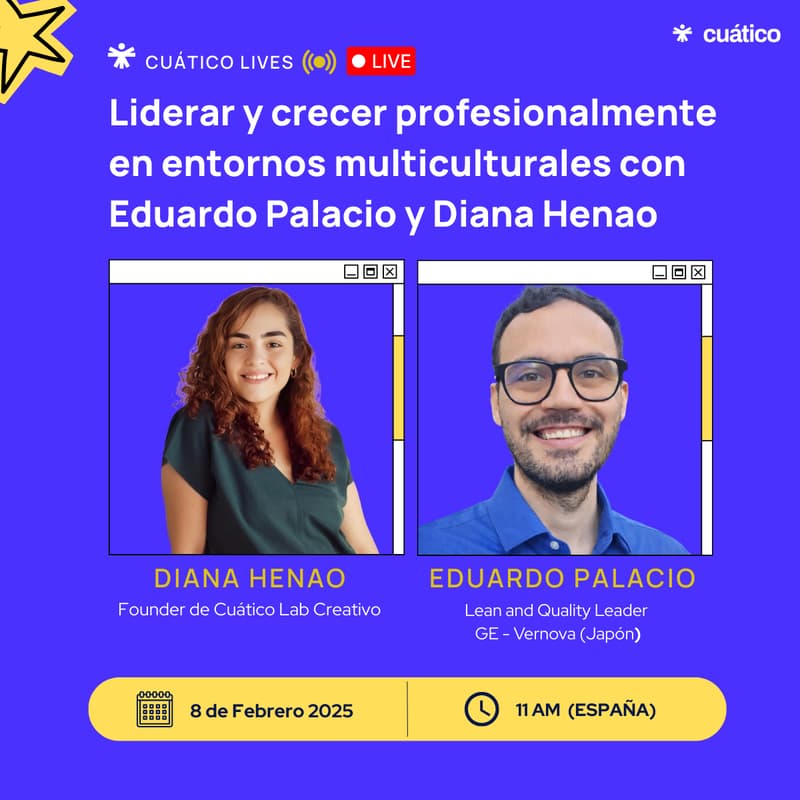 Cover Image for Cuatico Lives: Liderar y crecer profesionalmente en entornos multiculturales con Eduardo Palacio y Diana Henao