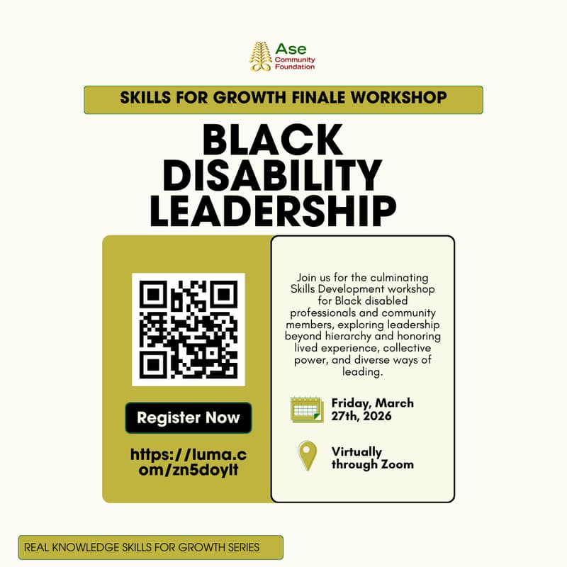 Cover Image for Skills for Growth  Workshop 6: Black Disability Leadership