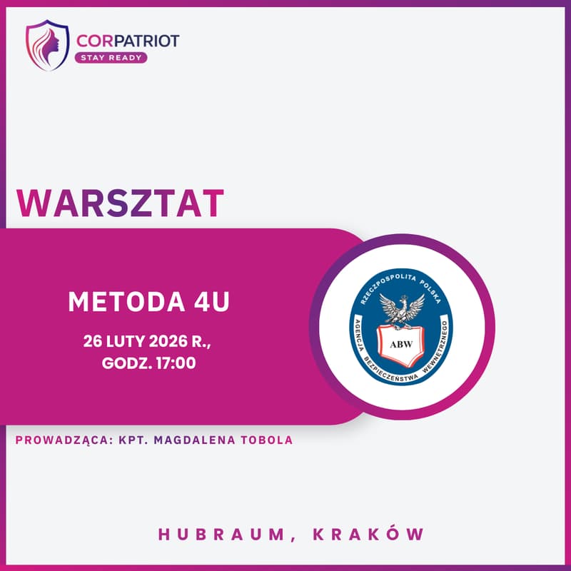 Cover Image for 26.02 | Jak zachować się podczas ataku terrorystycznego? - warsztat metoda 4U