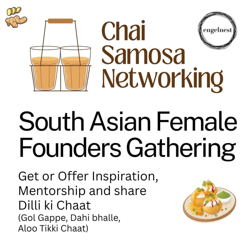 Cover Image for Berlin South Asian Female Founders meetup (Chai Samosa Networking #3) with Dilli ki Chaat