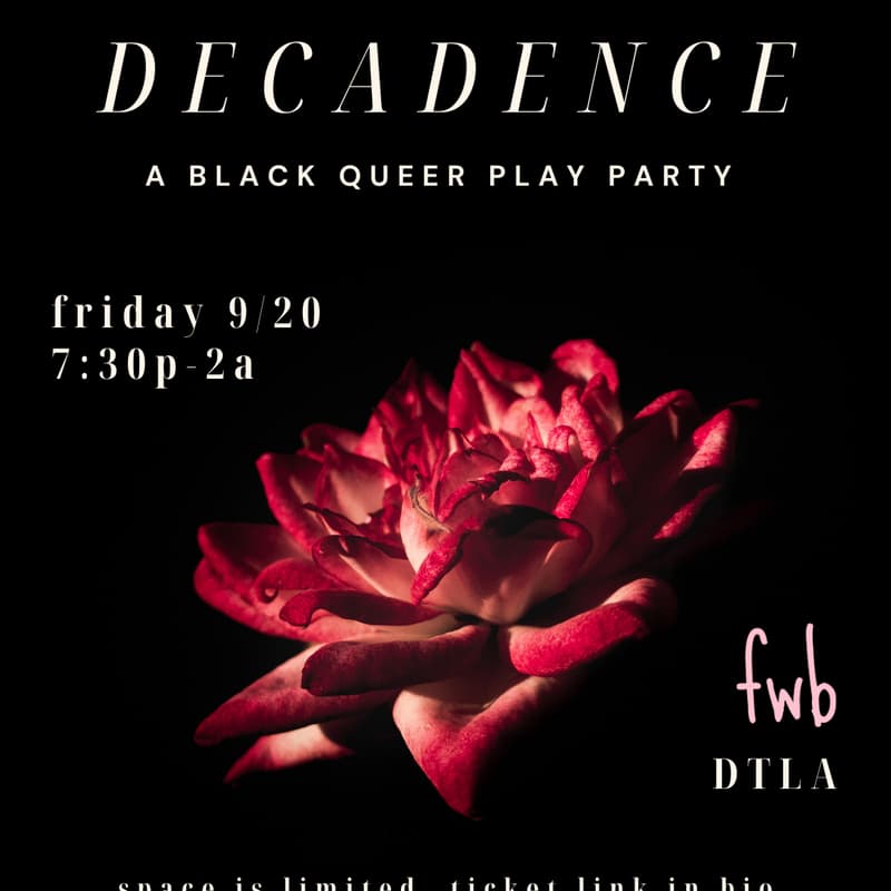 Cover Image for cuties LA x amon elise present DECADENCE @ fwb
