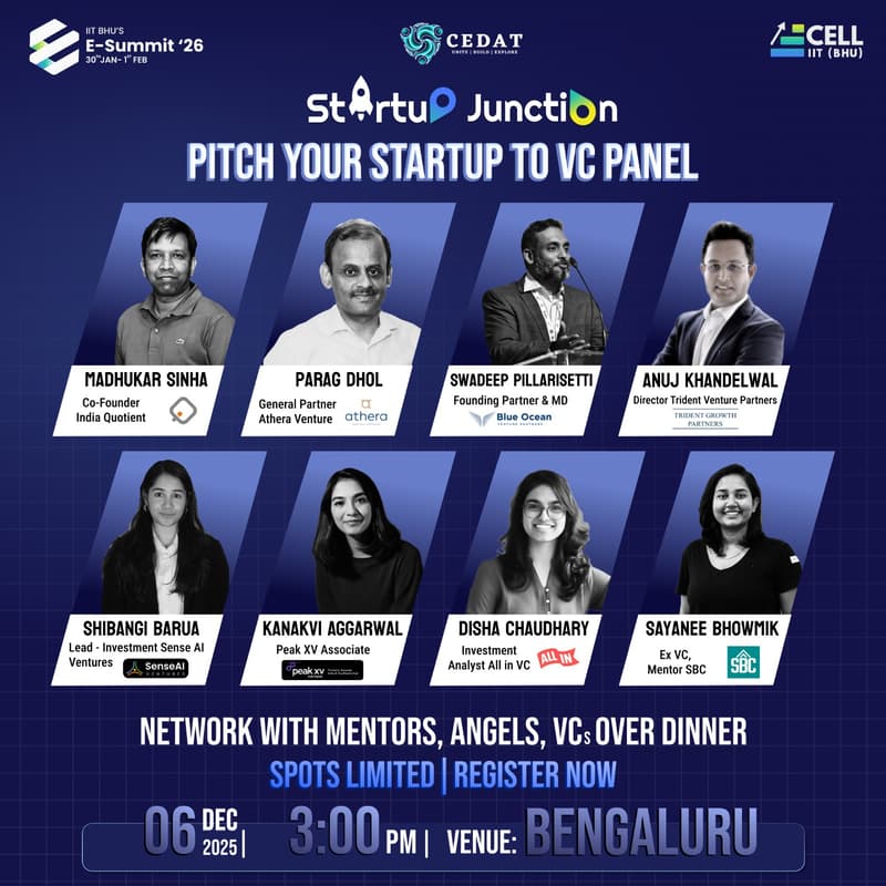 Cover Image for Startup Junction 25 by E-Cell IIT BHU & CEDAT