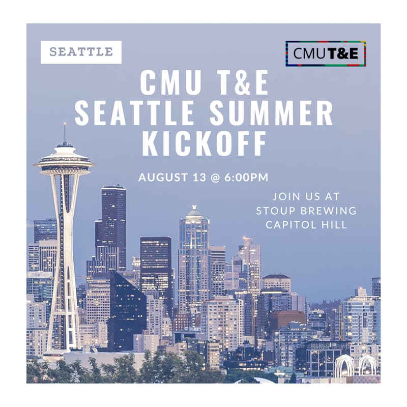 Cover Image for CMU T&E Seattle Hub Summer Kickoff