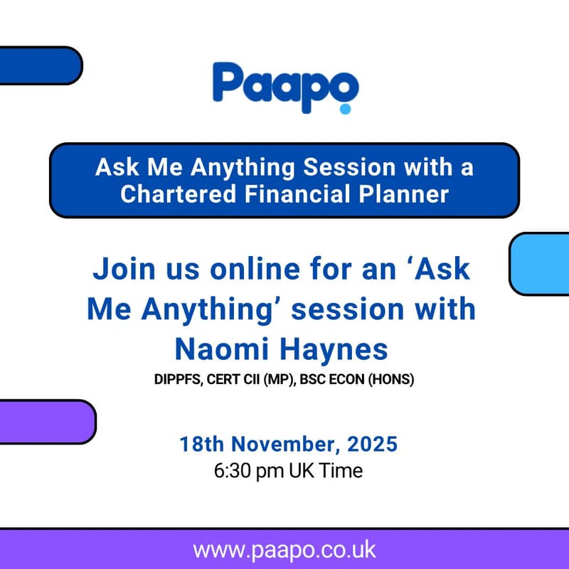Cover Image for Ask Me Anything session with a Chartered Financial Planner
