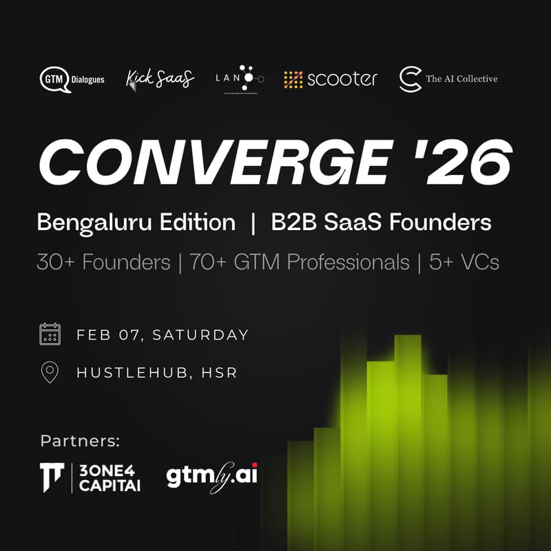 Cover Image for Converge 2026 - Bengaluru Edition (For B2B SaaS Founders)