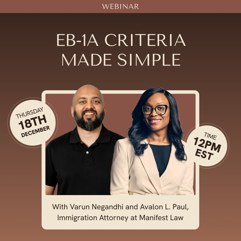 Cover Image for EB-1A Criteria Made Simple with Varun Negandhi