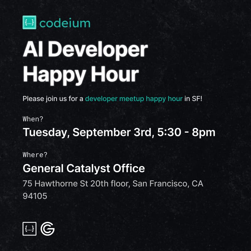 Cover Image for Codeium AI Developer Happy Hour in SF