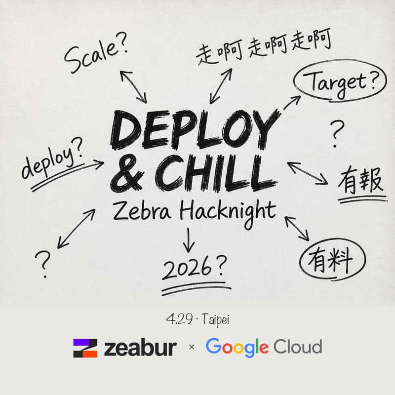Cover Image for Deploy and Chill: Zebra Hacknight @Zeabur #0 w/Google Cloud