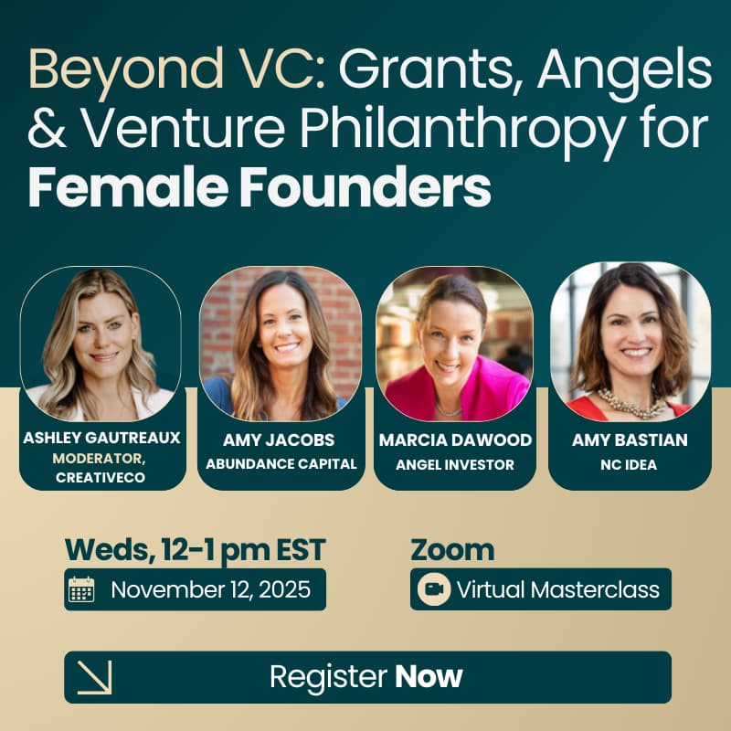 Cover Image for Beyond VC: Grants, Angels & Venture Philanthropy for Female Founders