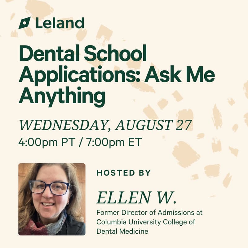 Cover Image for Dental School Applications: Ask Me Anything