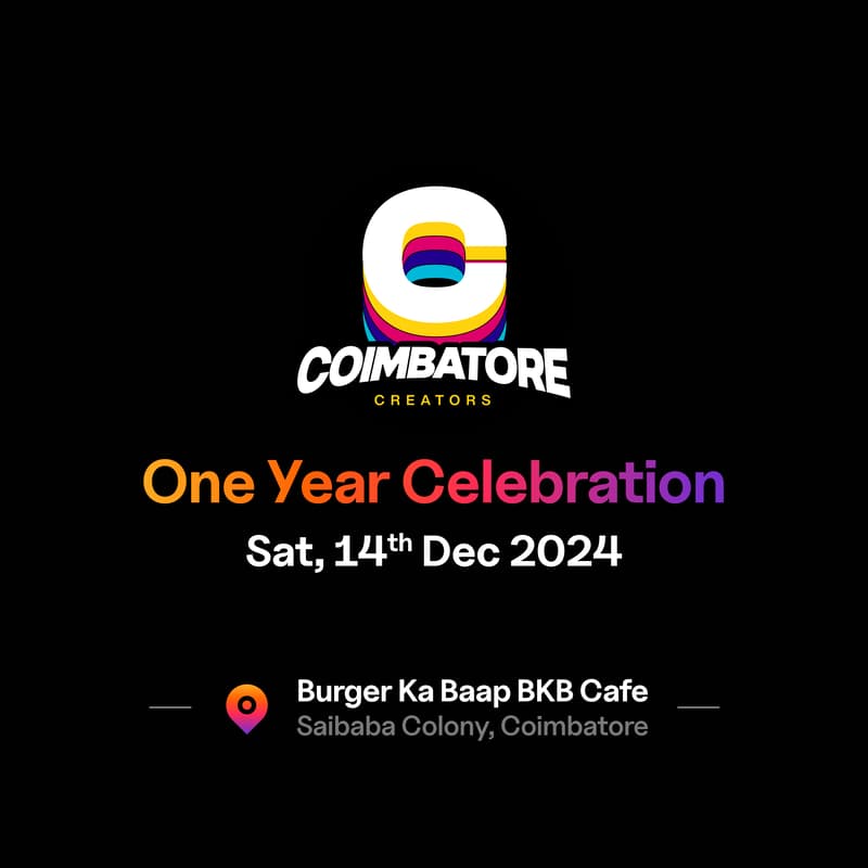 Cover Image for Celebration Meetup - Coimbatore Creators