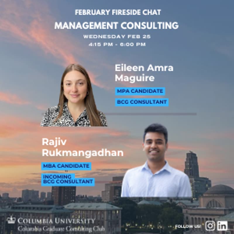 Cover Image for Management Consulting Fireside Chat