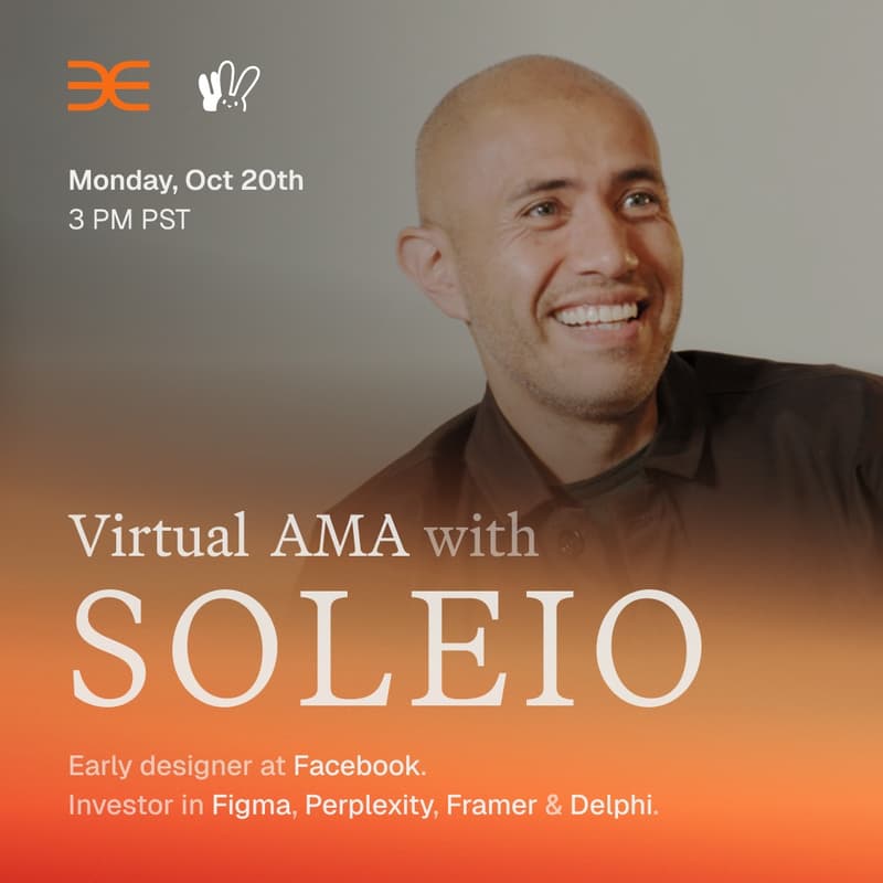 Cover Image for Virtual AMA w/Soleio: Design, AI, and Investing