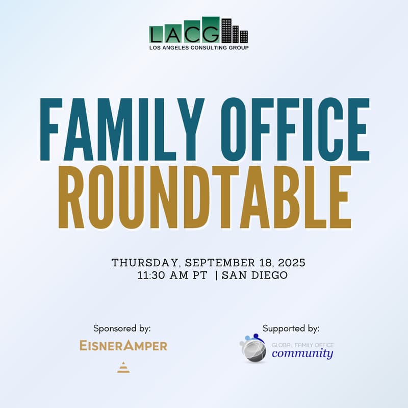 Cover Image for September 18: Family Office Roundtable - SD