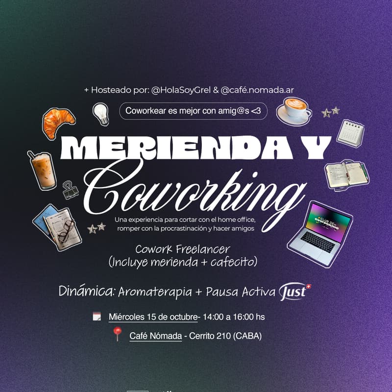 Cover Image for Merienda y Coworking - Freelance / Digital Nomad Meetup