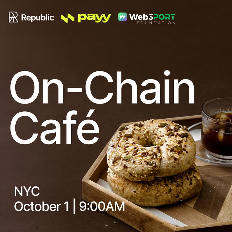 Cover Image for On-Chain Café | Mainnet Breakfast Hosted by Republic, Payy, & Web3Port