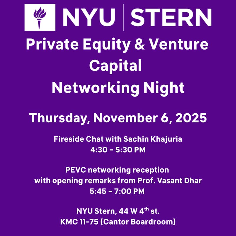 Cover Image for Private Equity & Venture Capital Fireside Chat + Networking Night