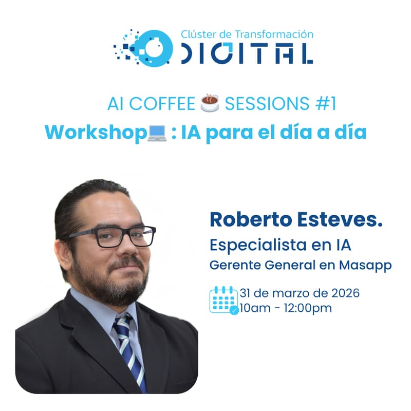 Cover Image for AI COFFEE ☕ SESSIONS #1 Workshop💻 : IA para el dÃa a dÃa