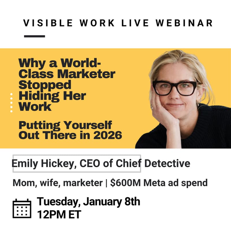 Cover Image for Why a World-Class Marketer Stopped Hiding Her Work - Emily Hickey of Chief Detective