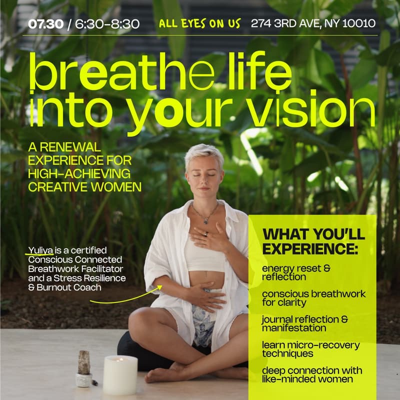 Cover Image for BREATHE LIFE INTO YOUR VISION: A Renewal Experience for High-Achieving Creative Women