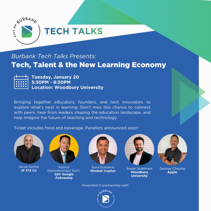 Cover Image for Burbank Tech Talks: Tech, Talent & the New Learning Economy