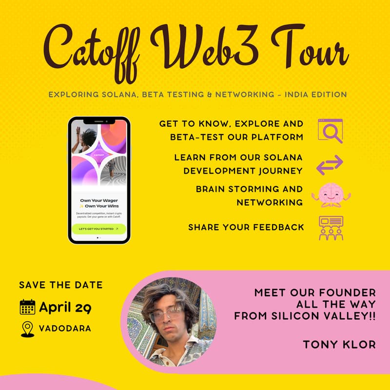 Cover Image for Catoff Web3 Tour: Exploring Solana, Crypto Gaming & Networking -  Vadodara Edition