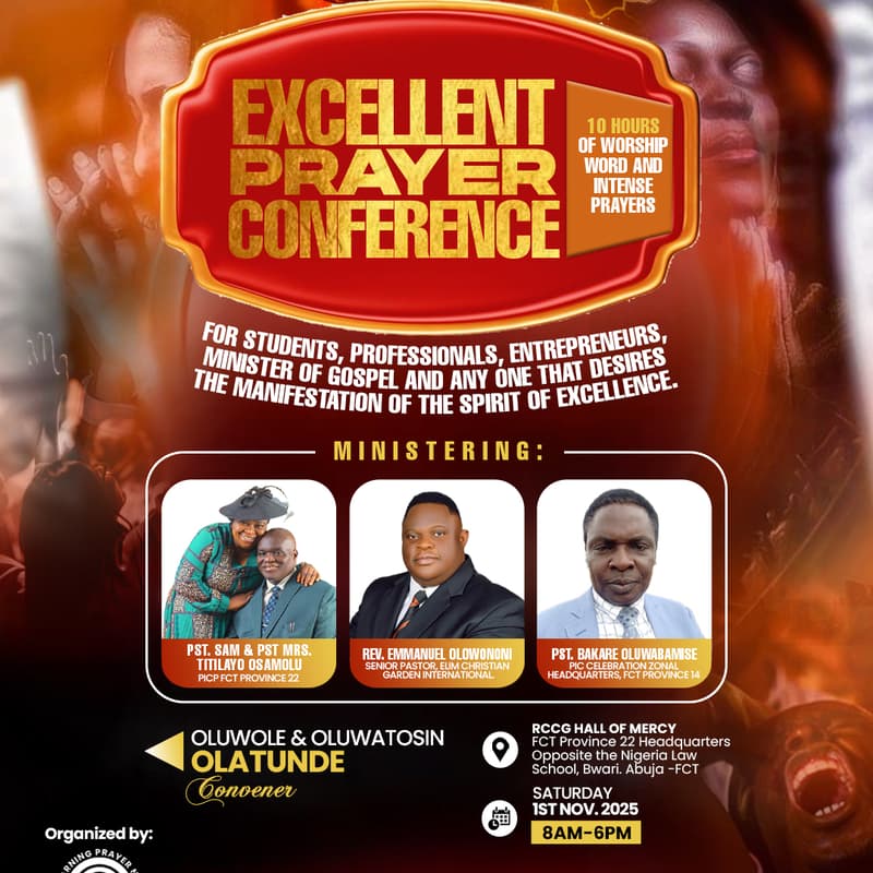 Cover Image for Excellent Prayer Conference