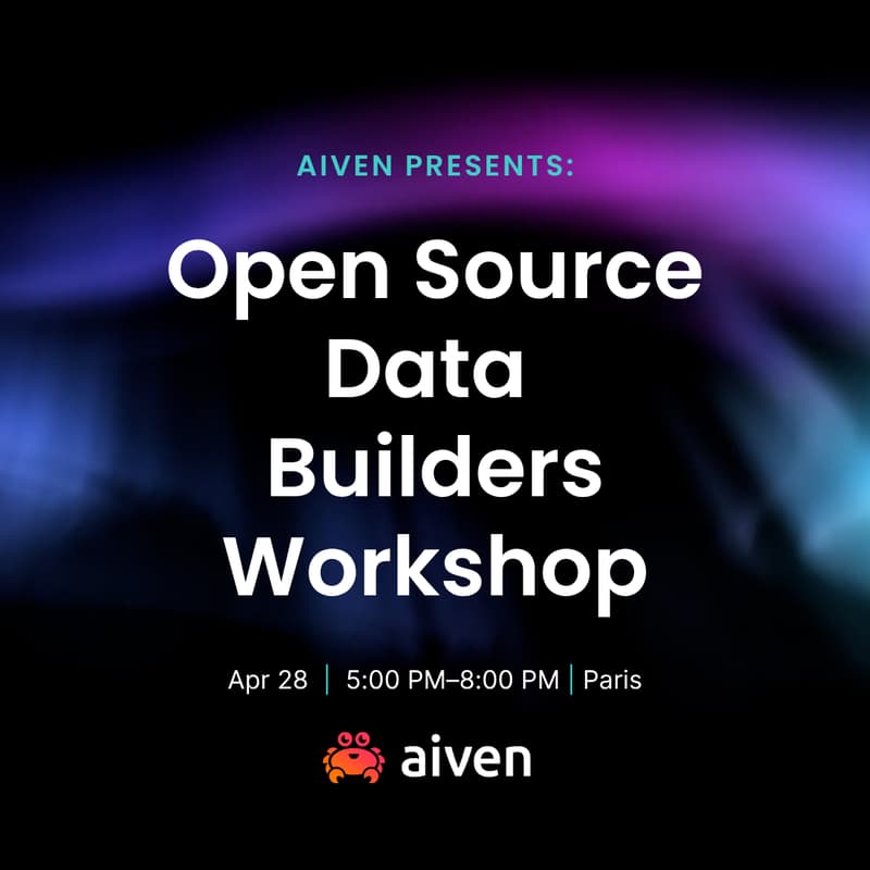 Cover Image for Aiven Open Source Data Builders Workshop – Paris