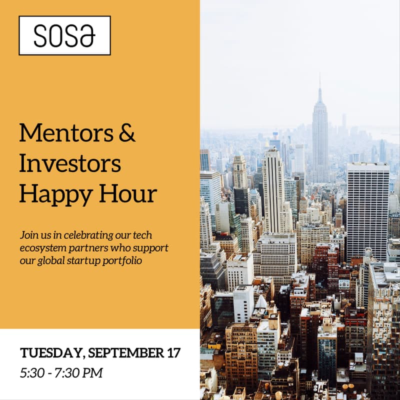 Cover Image for SOSA: Mentors and Investors Happy Hour