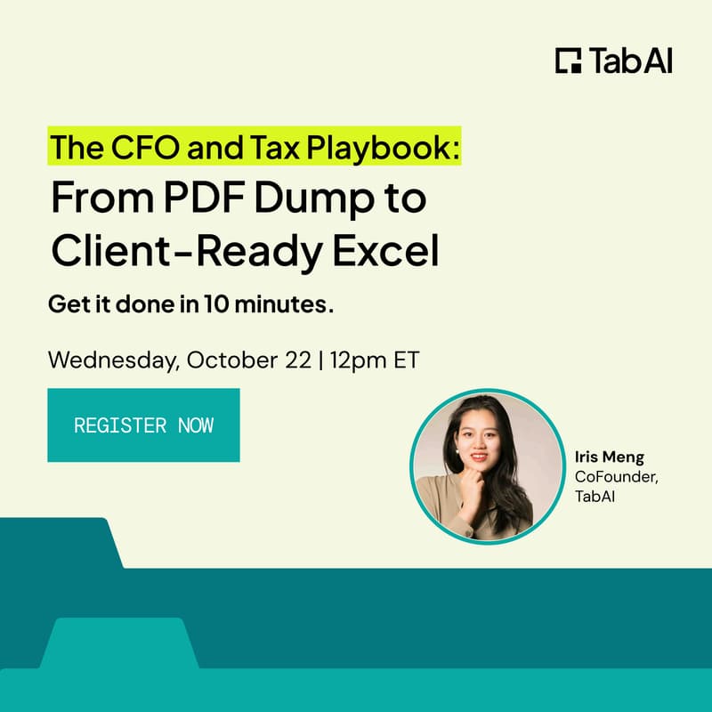 Cover Image for The CFO and Tax Playbook: PDF to Excel in Less than 10 Minutes