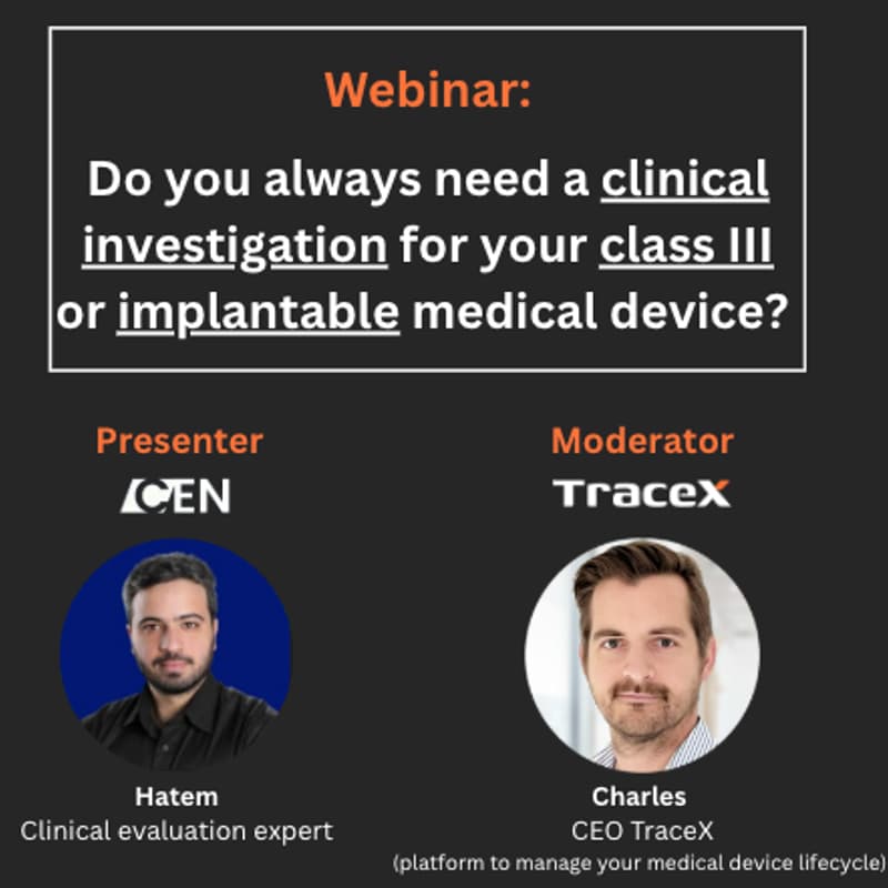 Cover Image for Do you always need a clinical investigation for your class III or implantable medical device?