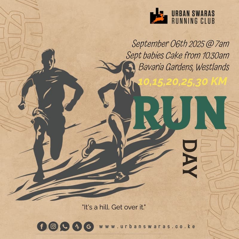 Cover Image for USRC 06/09/2025 Run 817 – Bavaria Gardens, Westlands (KSH600 guest fee)
