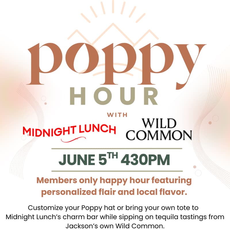 Cover Image for Poppy Hour: with Midnight Lunch + Wild Common Spirits